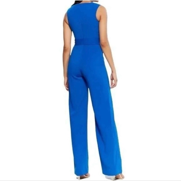 ✨ Jay Godfrey Sapphire Blue Kastor V-Neck Wide-Leg Jumpsuit – Size 4 (NWT) ✨ - Picture 3 of 6